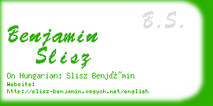 benjamin slisz business card